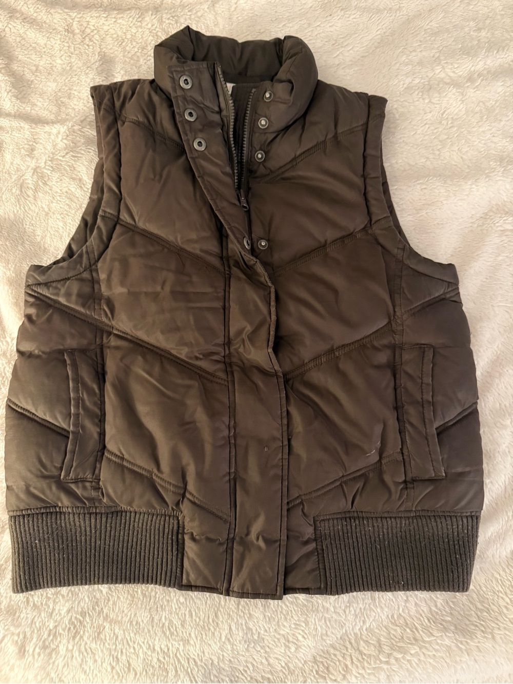 GAP Dark Brown Quilted Vest